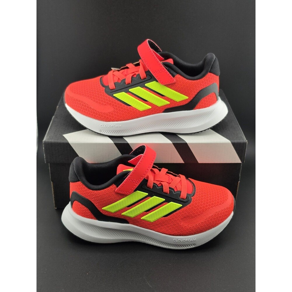 Adidas Runfalcon 5 Kids Running Shoes Lucid Red Lemon Black Size 11K
